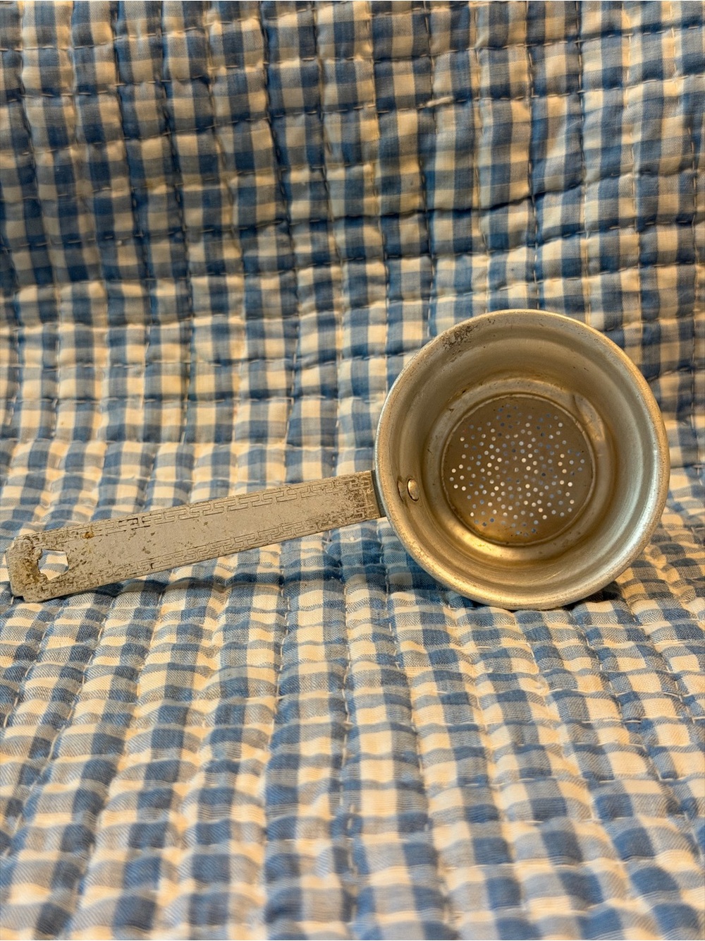Small Metal Tea Strainer w/ Handle, Silver Vintage/Retro Reusable, 3 in Dia